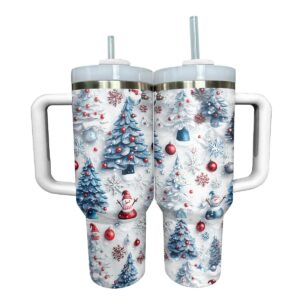 Twinkle Christmas Custom Stanley Quencher 40oz Stainless Steel Tumbler With Handle - Threewoofs