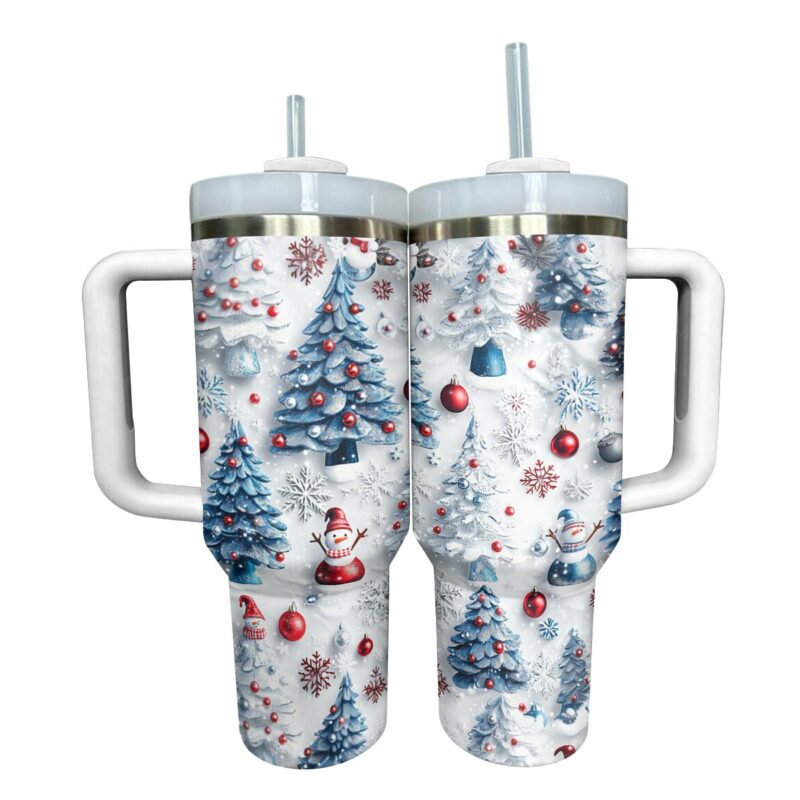 Twinkle Christmas Custom Stanley Quencher 40oz Stainless Steel Tumbler With Handle - Threewoofs
