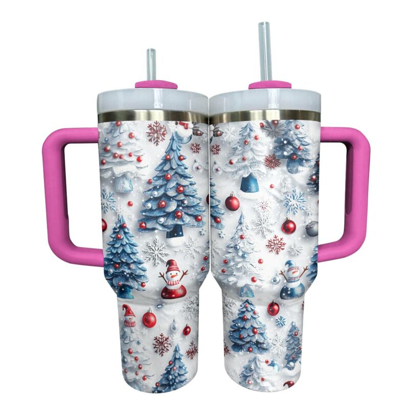 Twinkle Christmas Custom Stanley Quencher 40oz Stainless Steel Tumbler With Handle - Threewoofs - Image 3