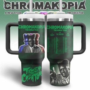 Tyler, the Creator Music Custom Stanley Quencher 40oz Stainless Steel Tumbler With Handle - Threewoofs