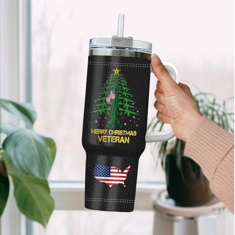 United States Air Force Custom Stanley Quencher 40oz Stainless Steel Tumbler With Handle - Threewoofs - Image 2