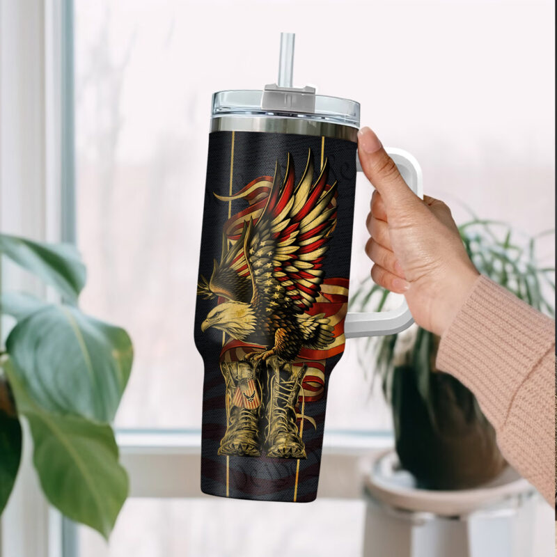 United States Air Force Custom Stanley Quencher 40oz Stainless Steel Tumbler With Handle - Threewoofs - Image 2