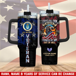 United States Air Force Custom Stanley Quencher 40oz Stainless Steel Tumbler With Handle - Threewoofs