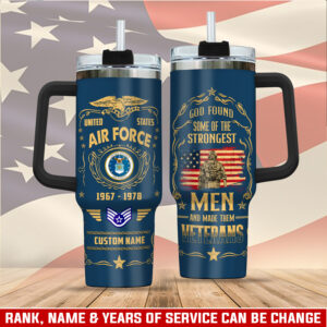United States Air Force Custom Stanley Quencher 40oz Stainless Steel Tumbler With Handle - Threewoofs