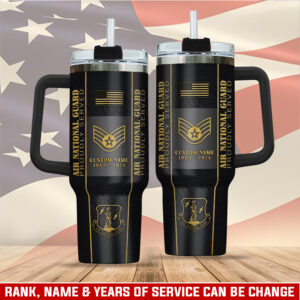 United States Air National Guard Custom Stanley Quencher 40oz Stainless Steel Tumbler With Handle - Threewoofs
