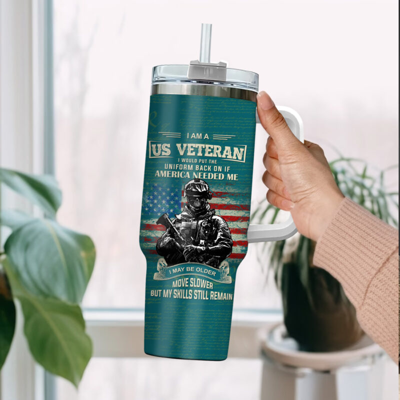 United States Coast Guard Custom Stanley Quencher 40oz Stainless Steel Tumbler With Handle - Threewoofs - Image 2