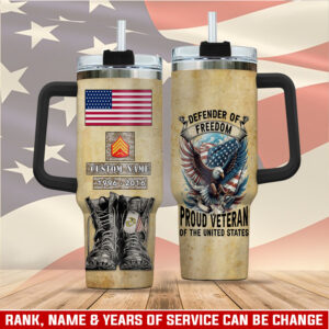 United States Marine Corps Custom Stanley Quencher 40oz Stainless Steel Tumbler With Handle - Threewoofs