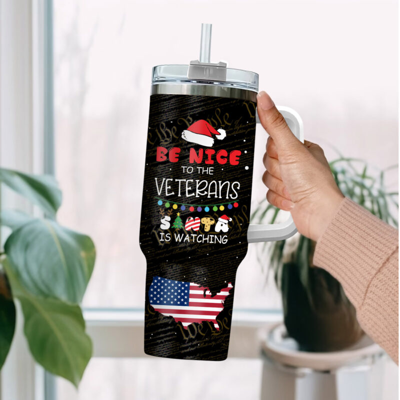 United States Marine Corps Custom Stanley Quencher 40oz Stainless Steel Tumbler With Handle - Threewoofs - Image 2