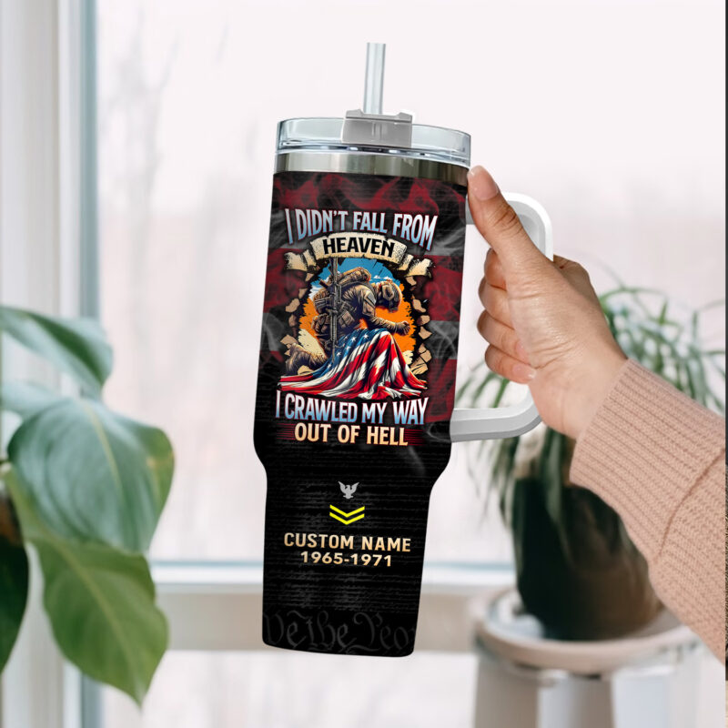 United States Navy Custom Stanley Quencher 40oz Stainless Steel Tumbler With Handle - Threewoofs - Image 2