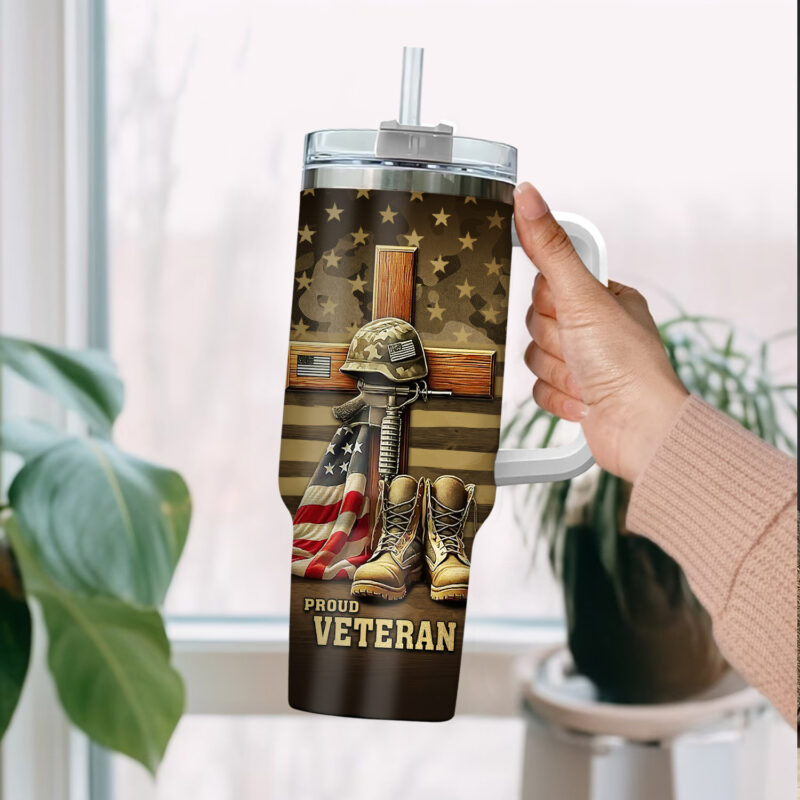 United States Navy Custom Stanley Quencher 40oz Stainless Steel Tumbler With Handle - Threewoofs - Image 2