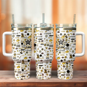 Vanderbilt Commodores NCAA Custom Stanley Quencher 40oz Stainless Steel Tumbler With Handle - Threewoofs