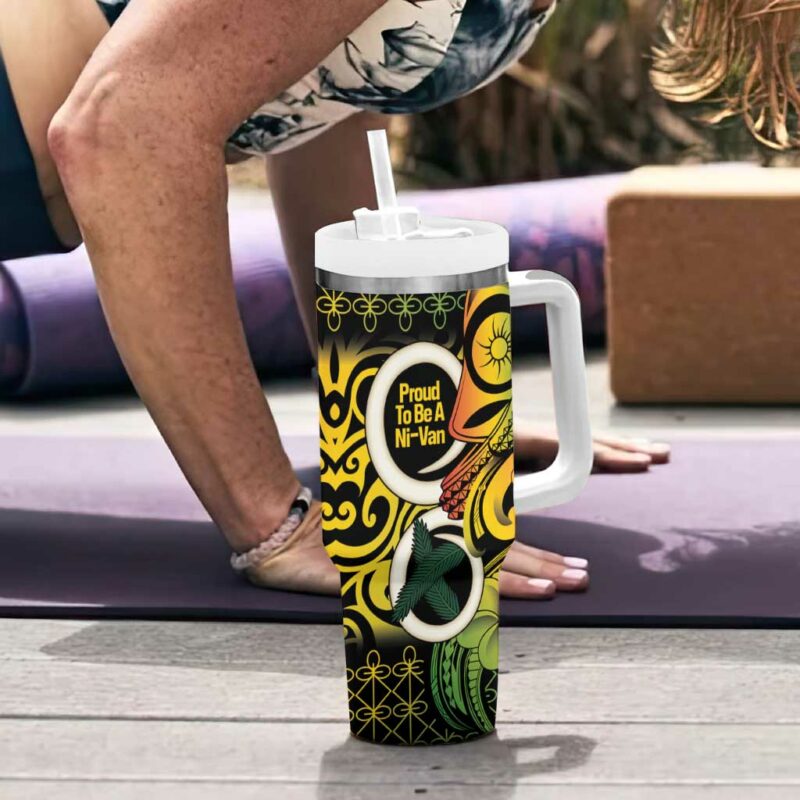 Vanuatu 1980 Custom Stanley Quencher 40oz Stainless Steel Tumbler With Handle - Threewoofs - Image 6