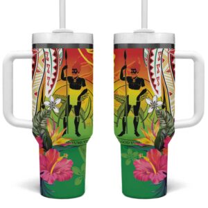 Vanuatu 45th Anniversary Custom Stanley Quencher 40oz Stainless Steel Tumbler With Handle - Threewoofs