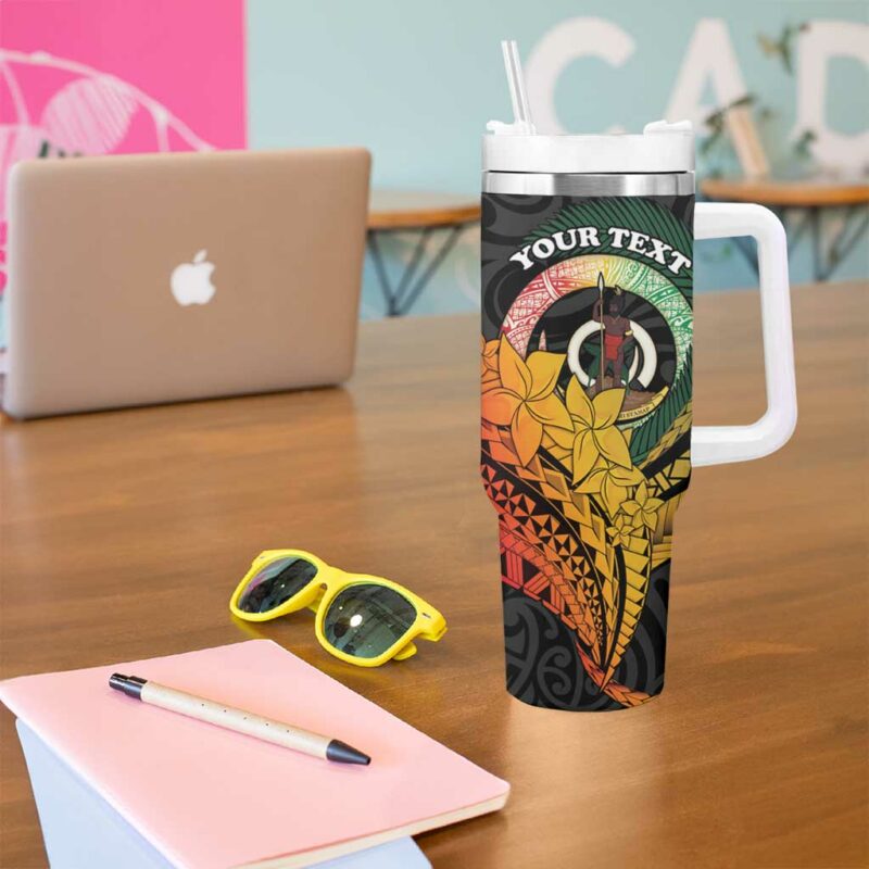 Vanuatu Independence Day Custom Stanley Quencher 40oz Stainless Steel Tumbler With Handle - Threewoofs - Image 5