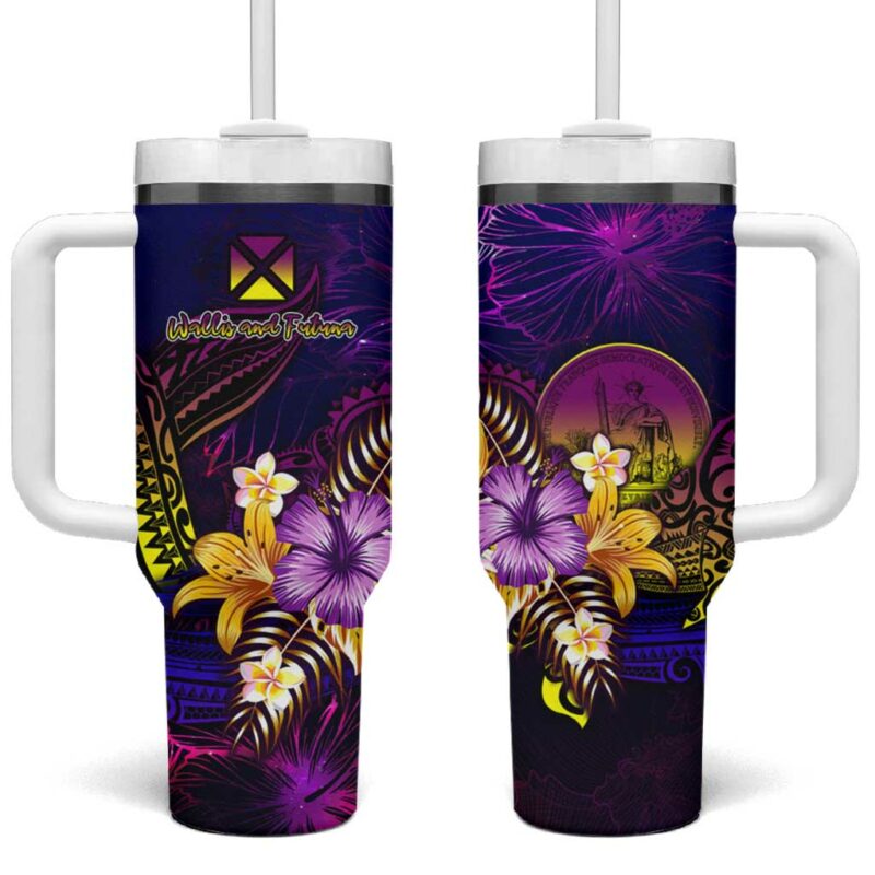 Wallis and Futuna Custom Stanley Quencher 40oz Stainless Steel Tumbler With Handle - Threewoofs