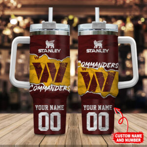 Customizable Stanley Commanders Travel Mug with Handle - Personalize Your Name & Number