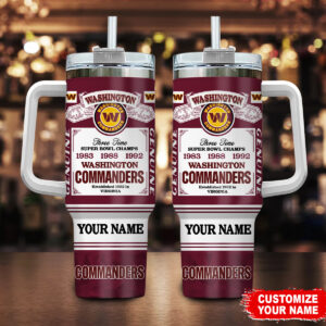 Personalized Washington Commanders Mug - Custom Name NFL Fan Gift
