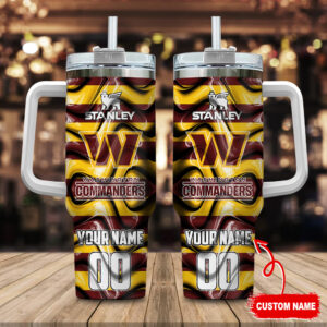 Customizable Stanley Washington Commanders Tumbler with Handle & Straw