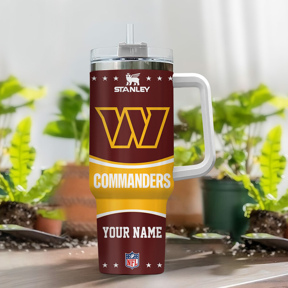 Personalized NFL Commanders Stanley Tumbler - Custom Name Option - Image 2