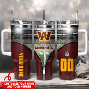 Customizable Washington Football Tumbler - Personalized Name & Number