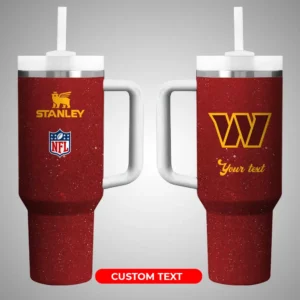 Customizable NFL Team Logo Tumbler – Personalized Text, 40oz Red