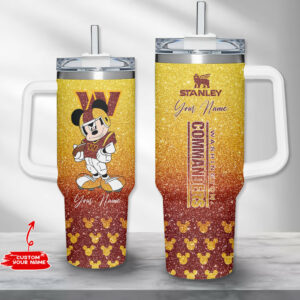 Custom Glitter Mickey Tumbler with Handle - Perfect Gift for Fans