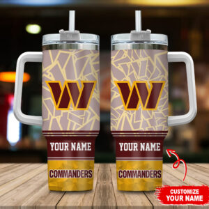 Custom Personalized Commanders Tumbler with Handle - Add Your Name!