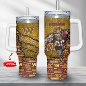 Customizable Football Fan Tumbler with Handle - Perfect Gift for Sports Enthusiasts