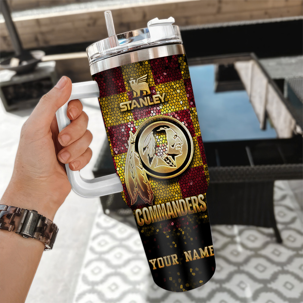 Customizable Commanders Tumbler with Straw - Personalized Gift Mug - Image 3