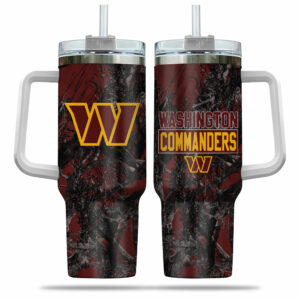 Washington Commanders Insulated Travel Mug with Handle - Perfect for Fans