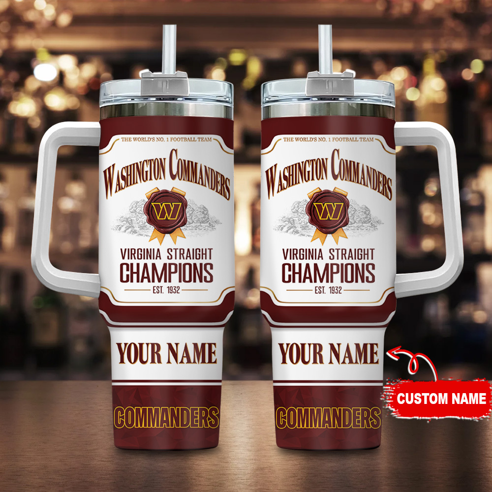 Custom Name Washington Commanders Tumbler - Celebrate Your Team Pride!