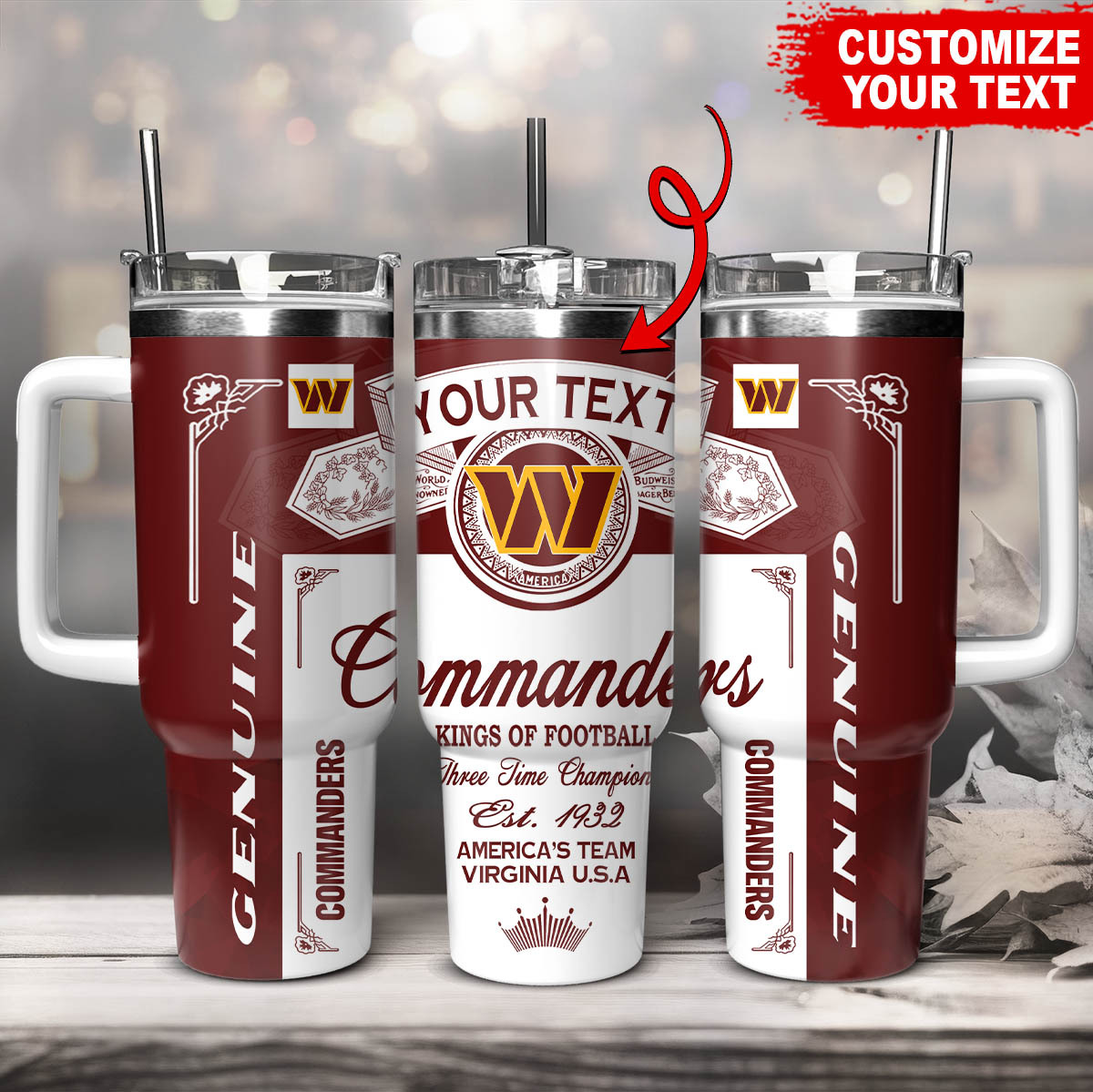 Customizable Commanders Tumbler Mug - Personalize Your Drinkware Today!