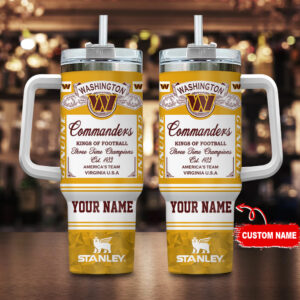 Custom Washington Commanders Tumbler - Personalized Football Fan Gift