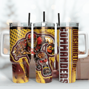 Washington Commanders Football Tumbler - Insulated Team Spirit Mug