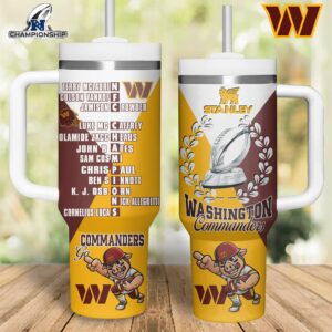 Washington Commanders NFL Sports Custom Stanley Quencher 40oz Stainless Steel Tumbler With Handle - Threewoofs