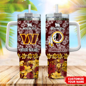 Customizable Floral Sports Insulated Tumbler with Handle and Straw - Personalize Your Name
