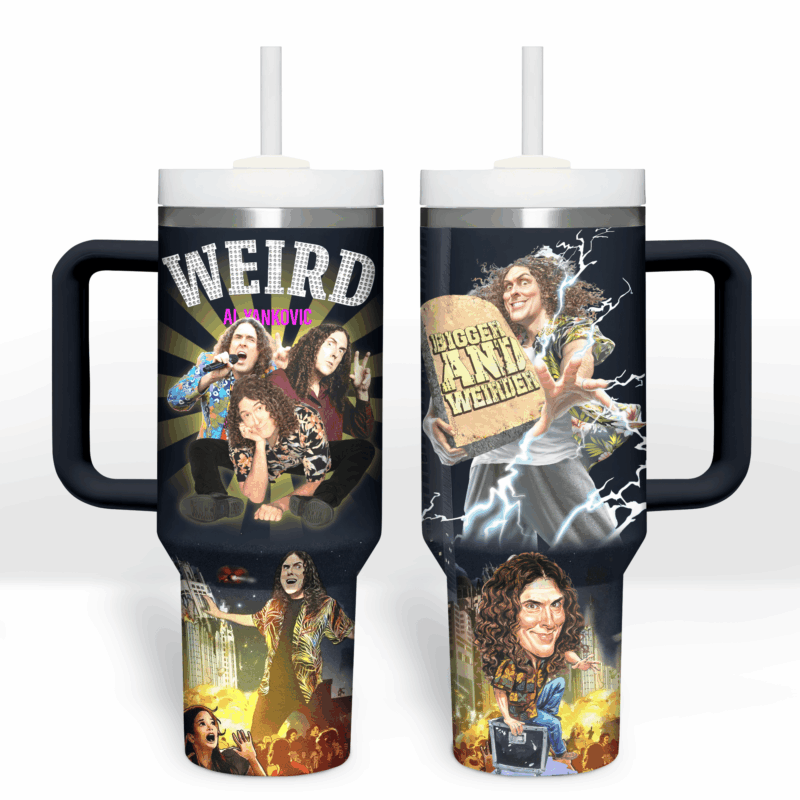 Weird Al Yankovic Music Custom Stanley Quencher 40oz Stainless Steel Tumbler With Handle - Threewoofs - Image 2