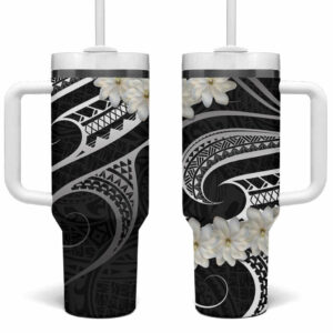 White Sunday Tokelau Gardenia Thunbergia Fakamalo Atu Kia Te Koutou Uma Custom Stanley Quencher 40oz Stainless Steel Tumbler With Handle - Threewoofs