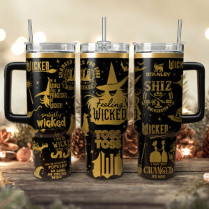 Wicked Movies Custom Stanley Quencher 40oz Stainless Steel Tumbler With Handle - Threewoofs