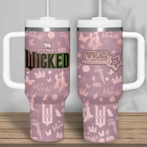 Wicked Movies Custom Stanley Quencher 40oz Stainless Steel Tumbler With Handle - Threewoofs