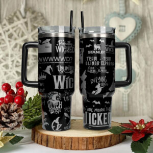 Wicked Movies Custom Stanley Quencher 40oz Stainless Steel Tumbler With Handle - Threewoofs
