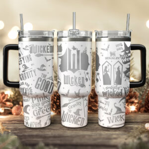 Wicked Movies Custom Stanley Quencher 40oz Stainless Steel Tumbler With Handle - Threewoofs