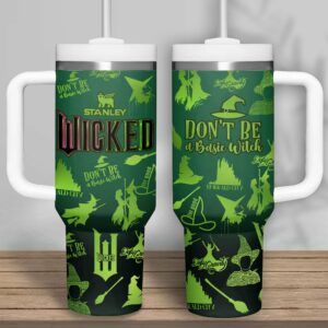 Wicked Movies Custom Stanley Quencher 40oz Stainless Steel Tumbler With Handle - Threewoofs