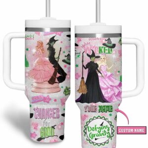 Wicked Movies Custom Stanley Quencher 40oz Stainless Steel Tumbler With Handle - Threewoofs