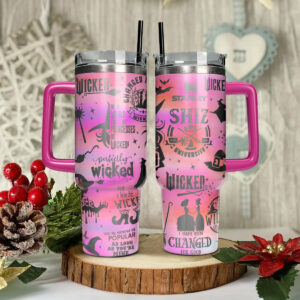 Wicked Movies Custom Stanley Quencher 40oz Stainless Steel Tumbler With Handle - Threewoofs