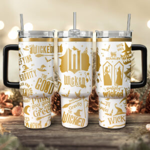 Wicked Movies Custom Stanley Quencher 40oz Stainless Steel Tumbler With Handle - Threewoofs
