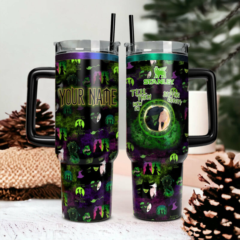Wicked Movies Custom Stanley Quencher 40oz Stainless Steel Tumbler With Handle - Threewoofs - Image 2