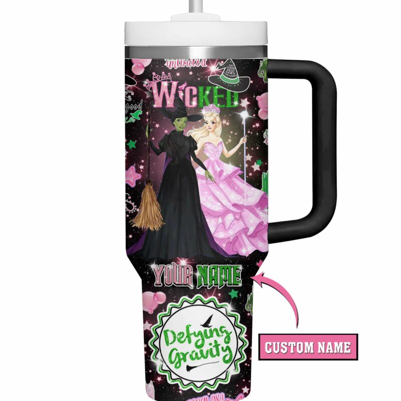Wicked Movies Custom Stanley Quencher 40oz Stainless Steel Tumbler With Handle - Threewoofs - Image 2