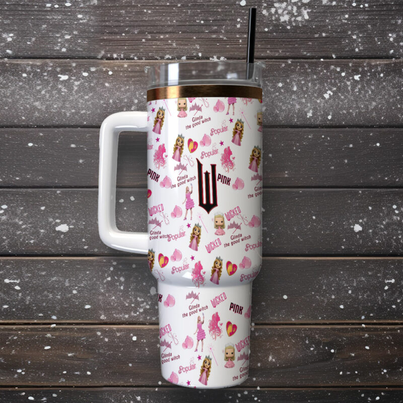 Wicked Movies Custom Stanley Quencher 40oz Stainless Steel Tumbler With Handle - Threewoofs - Image 2