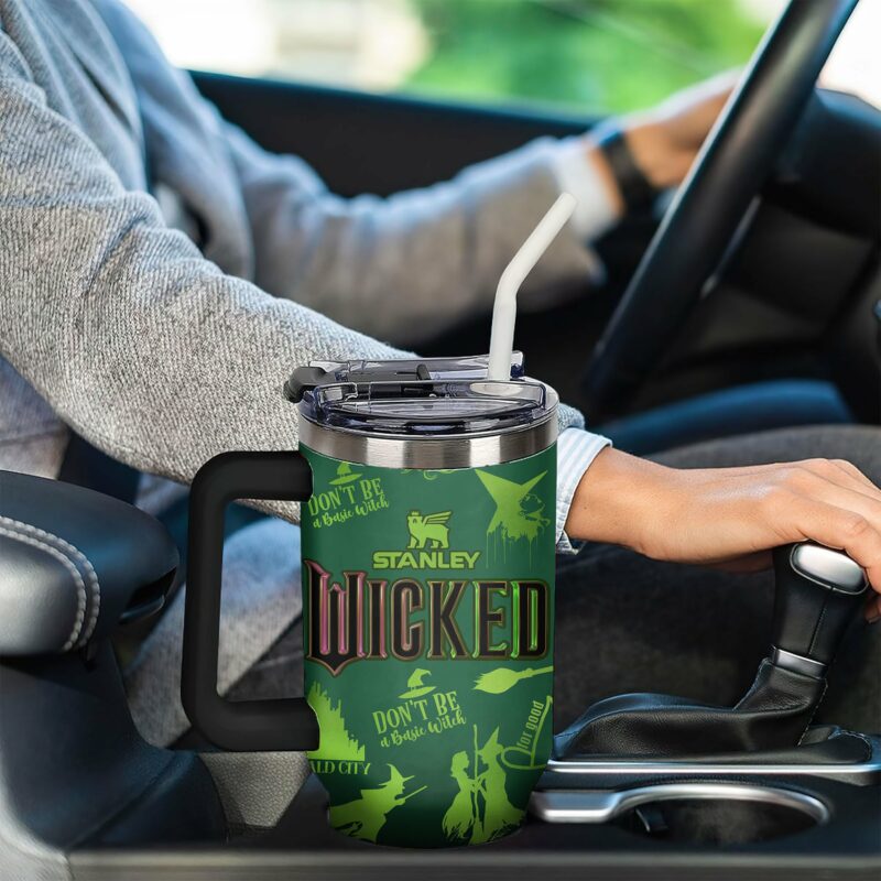 Wicked Movies Custom Stanley Quencher 40oz Stainless Steel Tumbler With Handle - Threewoofs - Image 5